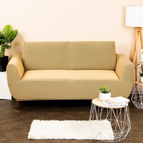 Prehozy 4Home Multielastický poťah na dvojkreslo Comfort béžová, 140 - 180 cm