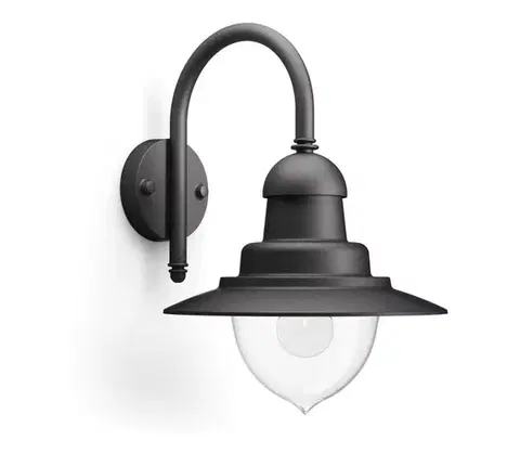 Záhradné lampy Philips 01652/30/PN - Vonkajšie nástenné svietidlo RAINDROP 1xE27/60W/230V IP44 01652/30/PN