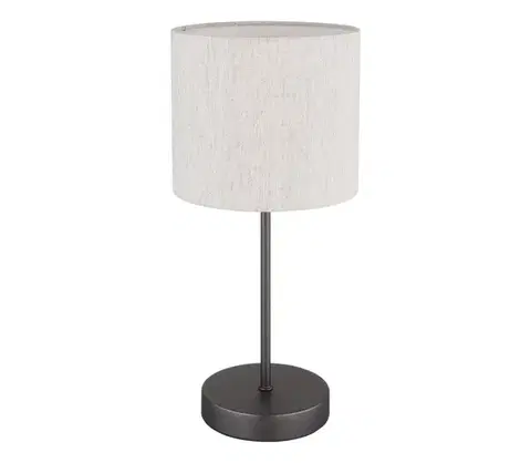 Lampy Globo 51540108 - Stolná lampa THEA 1xE27/25W/230V čierna/béžová 51540108