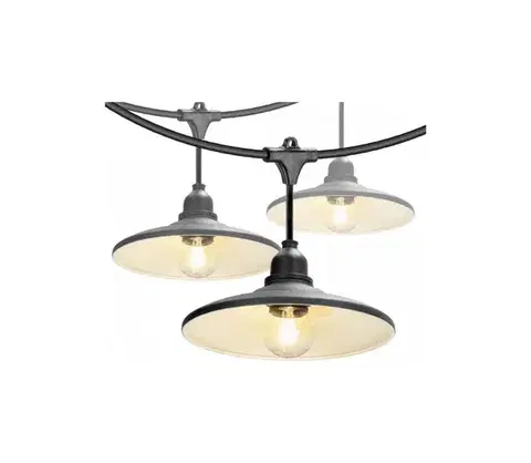 Záhradné lampy  Vonkajšia dekoratívna svetelná reťaz CRETE 10xE27/230V 15m IP44 005123