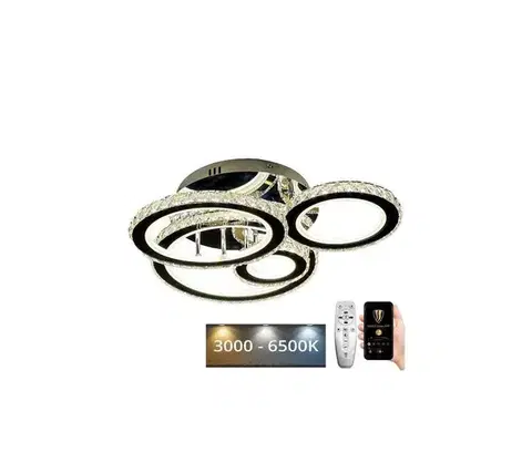 Svietidlá  LED Stmievateľný prisadený luster LED/120W/230V 3000-6500K + diaľkové ovládanie J3338/CH