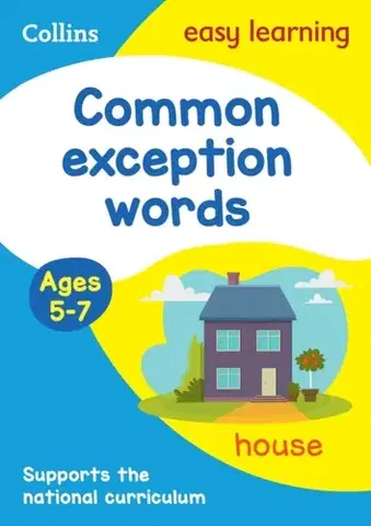 Príprava do školy, pracovné zošity Common exception words Activity book Ages 5-7 - Easy Learning