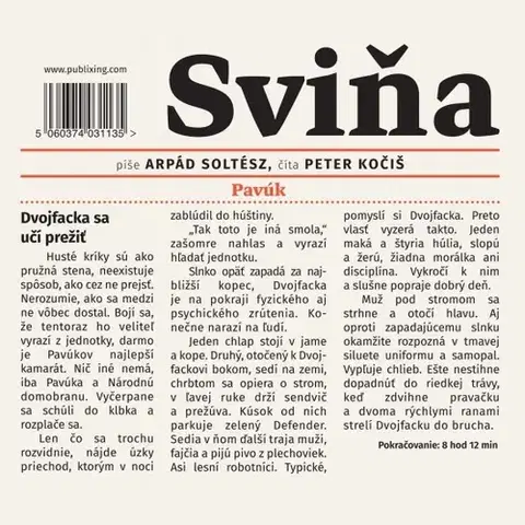 Detektívky, trilery, horory Publixing Ltd Sviňa - audiokniha