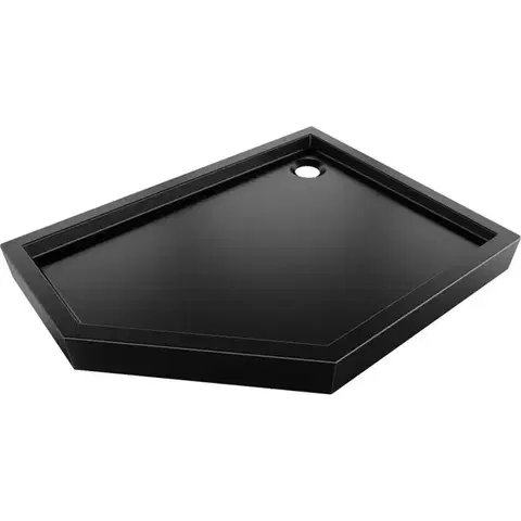 Vane MEXEN - Flow+ päťboká sprchová vanička pravá 90 x 80, čierna mat 46P708090RH
