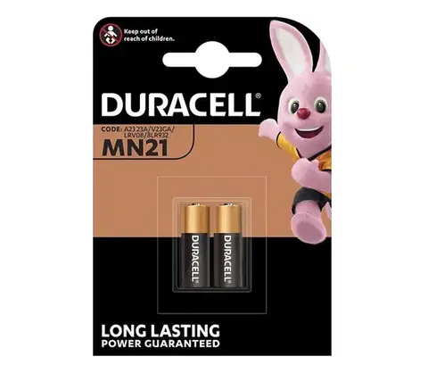 Predlžovacie káble Duracell - 2 ks Alkalická batéria MN21/A23 12V 50 mAh DRB212