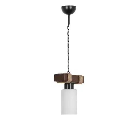 Svietidlá  Luster na reťazi JASMIN 1xE27/40W/230V hnedá/biela 534LUN3372