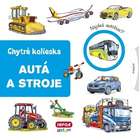Leporelá, krabičky, puzzle knihy Chytré kolieska - autá a stroje