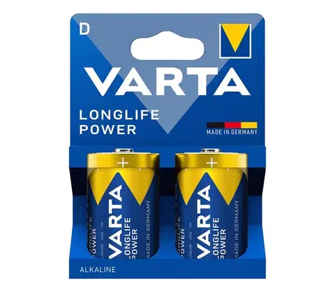 Predlžovacie káble Varta 4920121422 - 2 ks alkalické batérie LONGLIFE POWER LR20/D 1,5V 4920121422