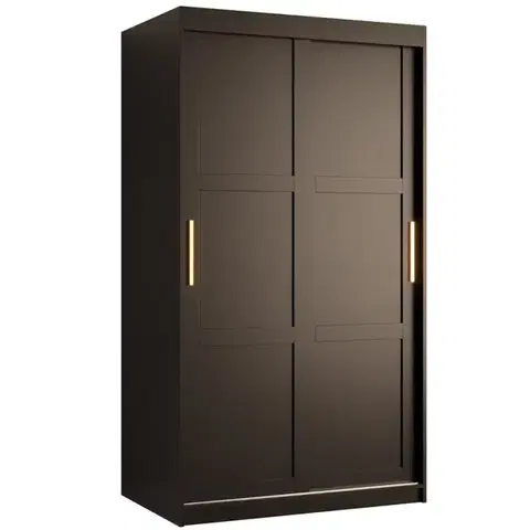 Šatníkové skrine Skriňa Amiro 1 100 čierna/čierna