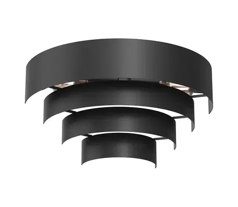 Svietidlá  Nástenné svietidlo RINGS 2xE27/15W/230V čierna 3511