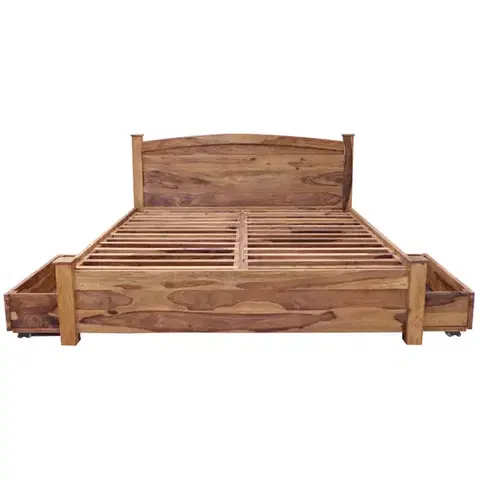 Postele Posteľ Rami s úložným priestorom 180x200 indický masív palisander