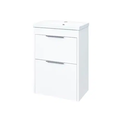 Kúpeľňový nábytok Mereo Vigo, kúpeľňová skrinka s keramickým umývadlom 51 cm, biela CN310