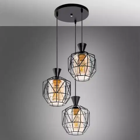 Moderné lampy do obývačky Luster Drut W-52917/3 Amber PL3