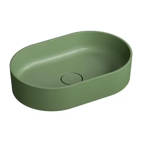 Umývadlá OMNIRES - OVO M+ umývadlo na dosku, 55 x 36 cm olive /OL/ OVOUNOL
