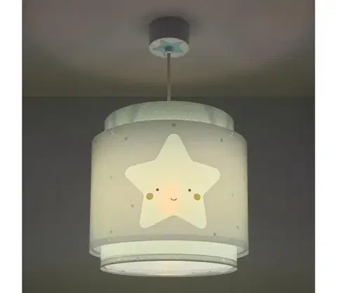 Svietidlá Dalber 76012T - Detský luster BABY DREAMS 1xE27/15W/230V modrá 76012MT