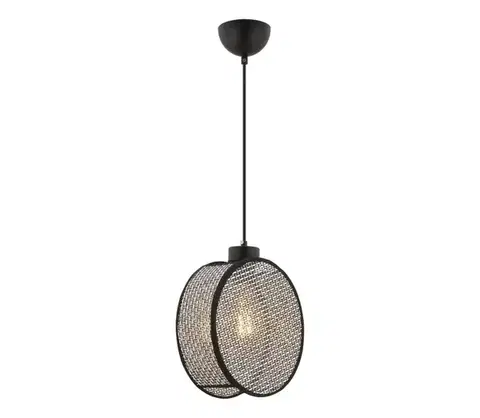 Svietidlá  Závesné svietidlo na lanku DRUM 1xE27/60W/230V sivá/čierna 390FLH2528