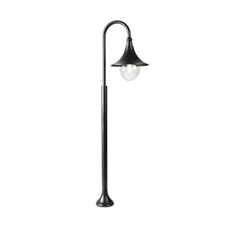 Vonkajšie svietidlá Inteligentná vonkajšia lampa čierna 125 cm IP44 vrátane Wifi A60 - Daphne