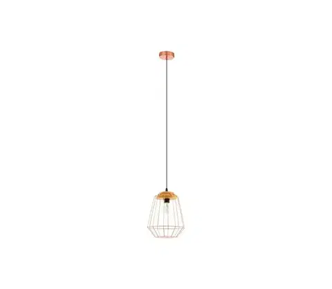 Svietidlá Eglo 54679 - LED luster na lanku NATUR 1xE27/4W/230V medený 54679