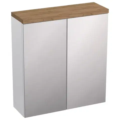 Závesné kúpeľňové skrinky KÚPEĽŇOVÁ ZRKADLOVÁ SKRINKA 60 OVO BIELY POĽSKÝ