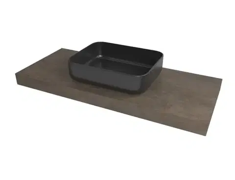 Kúpeľňový nábytok Doska pod umývadlo Naturel Dolce 103,5x8x50 cm Betón Chicago tmavo šedá mat DO10050BCS DO10050BCS