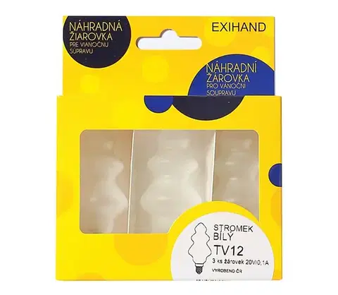 Žiarovky  SADA 3 x Náhradná žiarovka TREE E10/20V/0,1A biela 164600.B