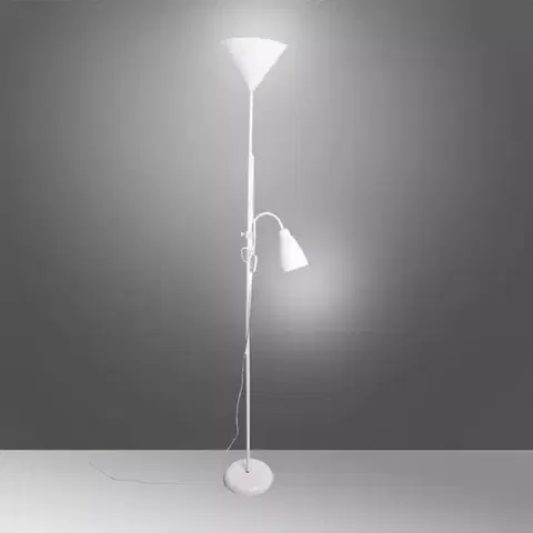 Lampy do obývačky Stojanové svietidlo Cleo VO2525 White LP2