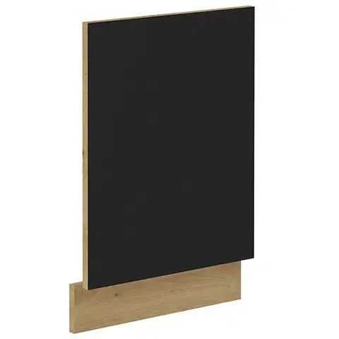 Kuchynské dolné skrinky KONDELA Monro ZM dvierka na umývačku 57x44,6 cm čierna / dub artisan