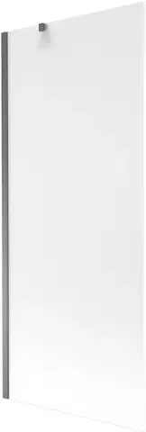 Sprchové dvere MEXEN/S - Next vaňová zástena FIX 80 x 150, dekor, grafit metal 895-080-000-00-30-95