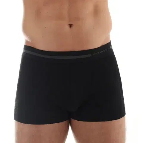 Boxerky, trenírky, slipy Pánske boxerky Brubeck Wool Comfort čierna - M
