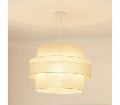 Svietidlá BRILAGI - Luster na lanku SPACE YUTE 1xE27/15W/230V pr. 50 cm krémová/biela 609258
