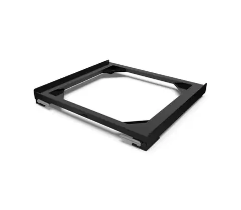 Svietidlá Meliconi 656168-Antivibračná podložka pod práčku s vysúvacími kolieskami 47 cm čierna 656168