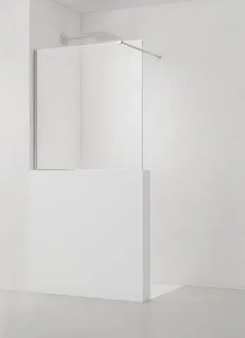 Sprchové dvere Sprchová zástena SAT Walk-in 90x100 cm na zníženú priečku chróm SATBWIS90PR SATBWIS90PR