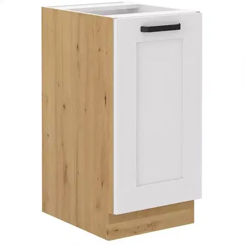Kuchynské skrinky stojace Kuchynská skrinka LUNA biely mat/artisan  40d 1f bb