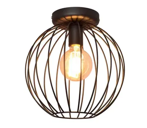 Svietidlá  Prisadený luster MERCURE 1xE27/15W/230V pr. 30 cm čierna P-1388L/1 BK
