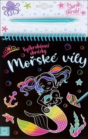 Nalepovačky, vystrihovačky, skladačky Mořské víly vyškrabávací obrázky