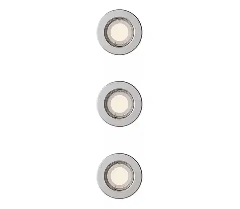 Svietidlá Philips - SADA 3x podhľadových svietidiel PERIDOT 1xGU10/7W/230V strieborná 872110303711400