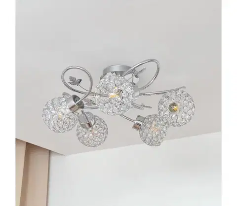 Svietidlá  Prisadený luster SOPHIA 5xE27/15W/230V lesklý chróm/číra W-A 1455/5 CH