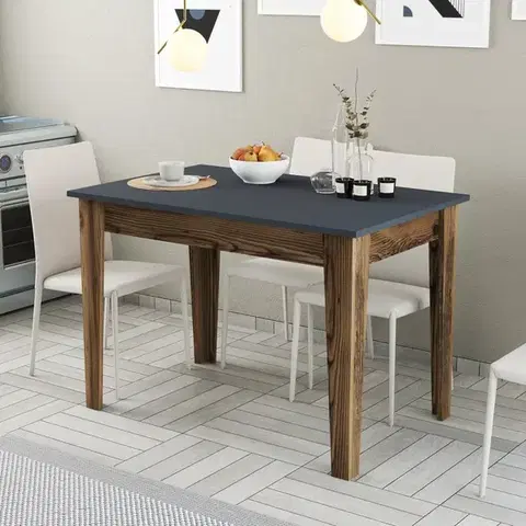 Jedálenské stoly Kuchynský stôl Kiev 504 - Walnut, Anthracite