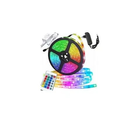 LED osvětlení  LED RGB Stmievateľný pásik 5m LED/12W/12/230V IP44 + diaľkové ovládanie K015