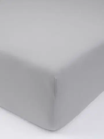 Plachty MKLozkoviny.sk Jersey plachta s elastanom Deluxe 90 × 200 cm – svetlosivá