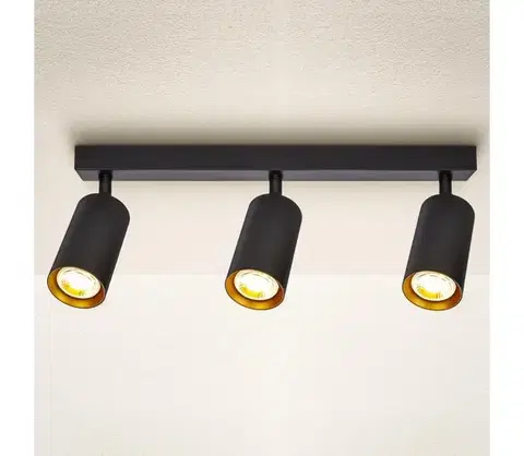 Svietidlá BRILAGI - Bodové svietidlo SELE 3xGU10/30W/230V čierna/zlatá WO-B5-OEM