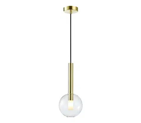 Svietidlá  Luster na lanku NIKO 1xG9/9W/230V pr. 15 cm zlatá ML0330