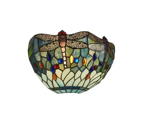 Svietidlá Endon 64102 - Nástenné svietidlo Tiffany DRAGONFLY 1xE14/40W/230V 64102