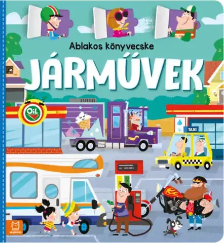 Leporelá, krabičky, puzzle knihy Ablakos könyvecske - Járművek - Agnieszka Bator