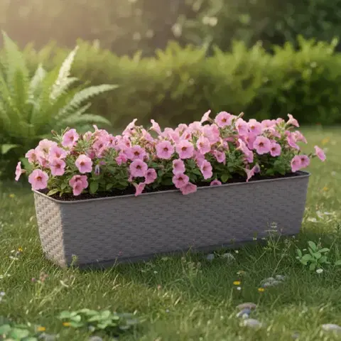 Záhradné kvetináče ProsperPlast Kvetináč RATOLLA  P | mocca 59 cm