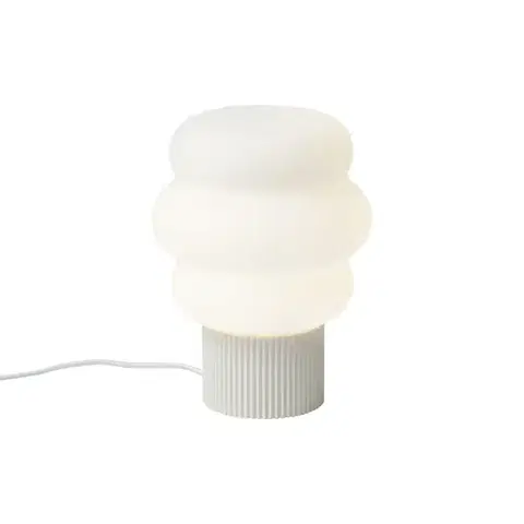 Stolné lampy Japandi stolná lampa béžová s opálovým sklom 18cm - Kumo