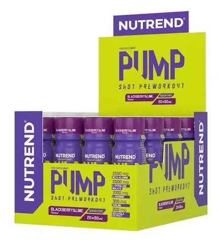 Tekuté pumpy Pump Shot - Nutrend 20 x 60 ml. Rainbow