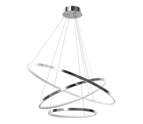 Svietidlá  LED Luster na lanku HOOP LED/93W/230V pr. 80 cm 4000K lesklý chróm ML1551