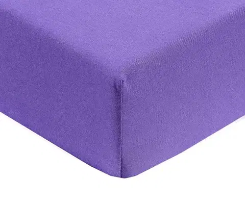 Plachty Posteľná plachta jersey fialová TiaHome - 60x120cm