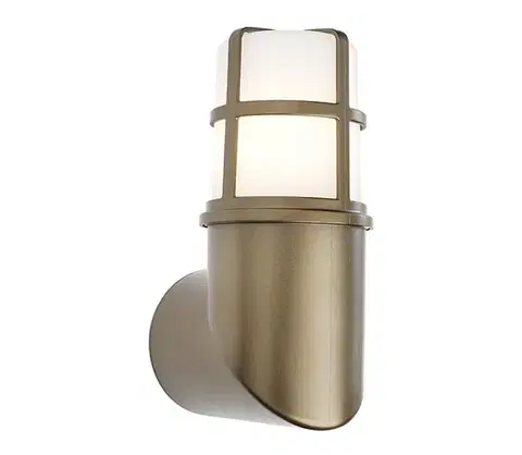 Svietidlá Redo 90196 - Vonkajšie nástenné svietidlo TRITON 1xE27/28W/230V IP54 mosadz 90196